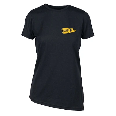 Women's Levelwear  Black Pittsburgh Pirates Birch Rafters T-Shirt