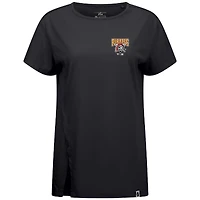Women's Levelwear Black Pittsburgh Pirates Influx Cooperstown Core Logo T-Shirt