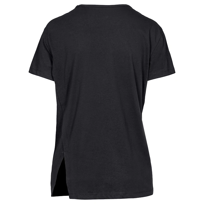Women's Levelwear Black Pittsburgh Pirates Influx Cooperstown Core Logo T-Shirt