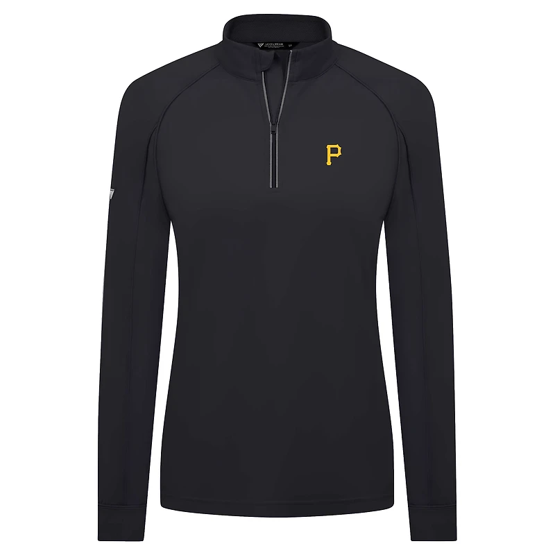 Haut à glissière quart de tour Kinetic Insignia 2.0 Raglan pour femme Levelwear, noir, des Pirates Pittsburgh