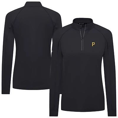 Haut à glissière quart de tour Kinetic Insignia 2.0 Raglan pour femme Levelwear, noir, des Pirates Pittsburgh