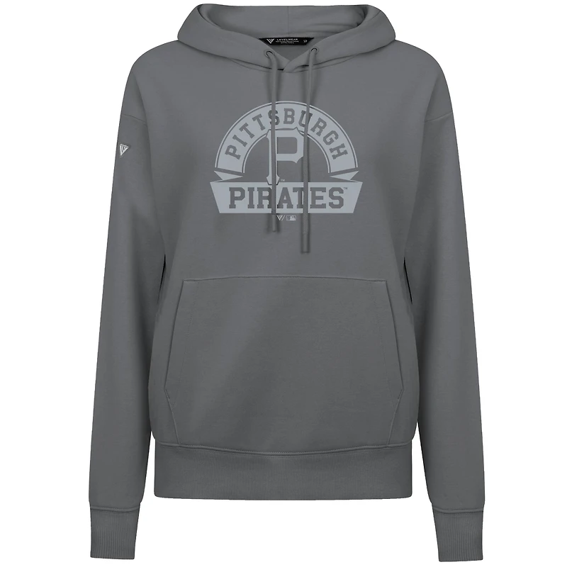 Women's Levelwear Pittsburgh Pirates Adorn Banner Arch Pullover Hoodie