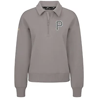 Women's Levelwear Gray Pittsburgh Pirates Canmore Quarter-Zip Pullover