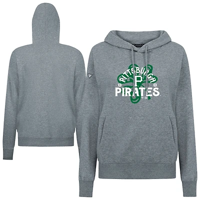Women's Levelwear Pittsburgh Pirates St. Patrick's Day Adorn Shamrock Pullover Hoodie