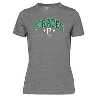 T-shirt à carreaux Maddox pour la Saint-Patrick des Pirates de Pittsburgh gris Levelwear femme