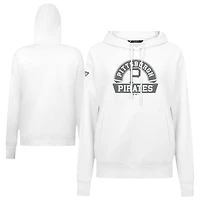 Women's Levelwear White Pittsburgh Pirates Adorn Banner Arch Pullover Hoodie