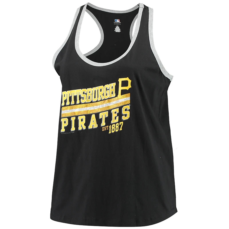 Women's Majestic Black Pittsburgh Pirates Plus Believe Greatness Tank Top