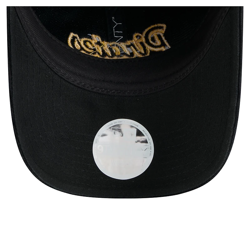 Casquette ajustable 9TWENTY en velours côtelé noir des Pirates de Pittsburgh de New Era pour femme