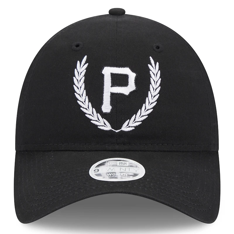 Women's New Era Black Pittsburgh Pirates Leaves 9TWENTY Adjustable Hat