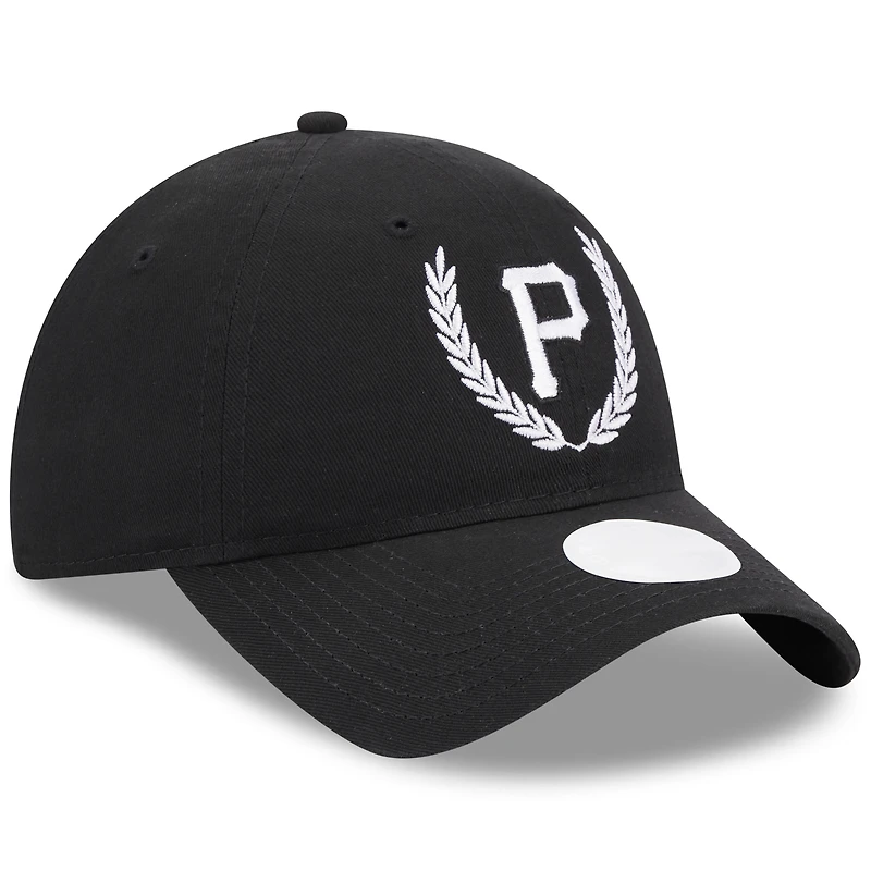 Women's New Era Black Pittsburgh Pirates Leaves 9TWENTY Adjustable Hat
