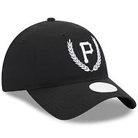 Women's New Era Black Pittsburgh Pirates Leaves 9TWENTY Adjustable Hat