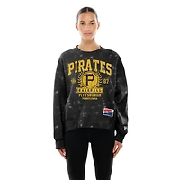 Sweat-shirt oversize noir rétro Pittsburgh Pirates pour femme de New Era