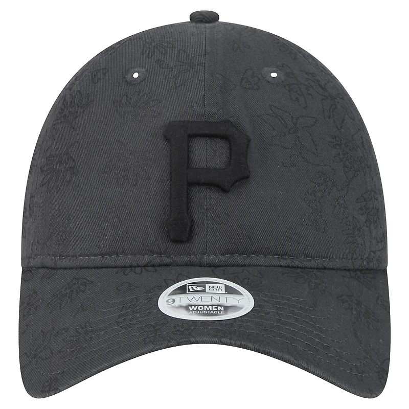 Women's New Era Black Pittsburgh Pirates Tonal Floral 9TWENTY Adjustable Hat