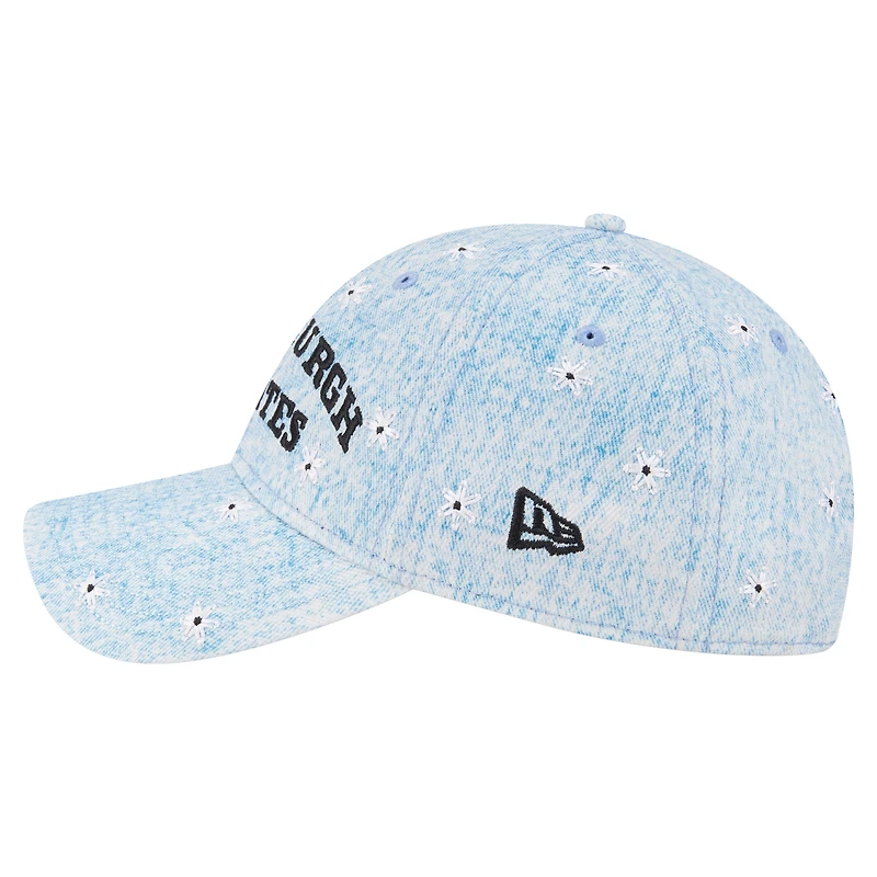 Women's New Era Light Blue Pittsburgh Pirates Daisy All Over 9TWENTY Adjustable Hat