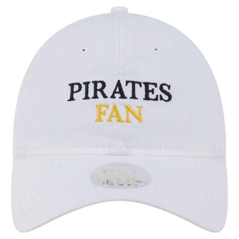 Casquette ajustable 9TWENTY blanche New Era pour femme, fan de l'équipe des Pirates de Pittsburgh