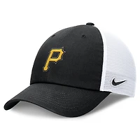 Casquette trucker ajustable Nike Pittsburgh Pirates Club noire et blanche pour femme