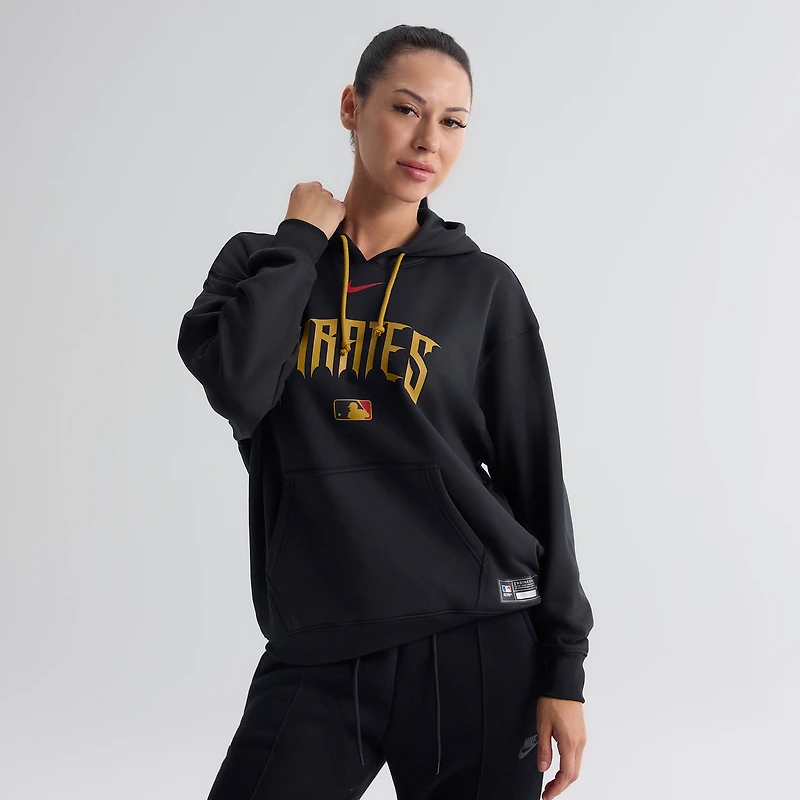 Sweat à capuche Nike City Connect Therma Authentic Collection Pirates pour femme, noir.