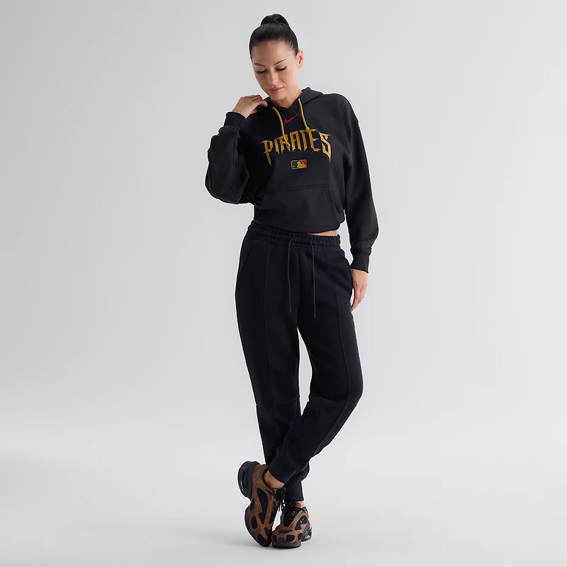 Women's Nike Black Pittsburgh Pirates Authentic Collection City Connect Therma Hoodie