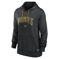 Sweat à capuche Nike City Connect Therma Authentic Collection Pirates pour femme, noir.