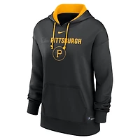 Sweat à capuche Nike Therma-FIT noir Pittsburgh Pirates City Connect Authentic Collection pour femme