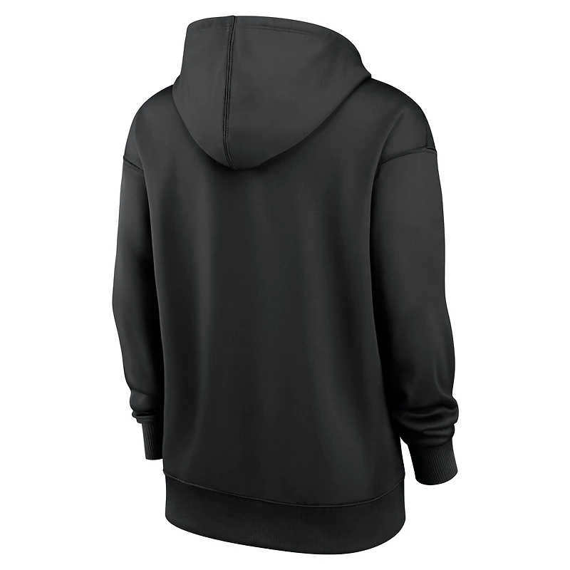 Sweat à capuche Nike noir pour femme des Pirates de Pittsburgh City Connect Authentic Collection Therma