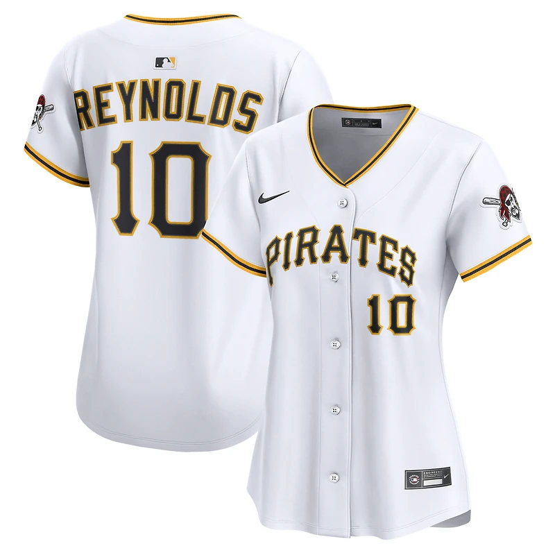 Maillot Nike Bryan Reynolds blanc des Pirates de Pittsburgh à domicile pour femme, édition limitée