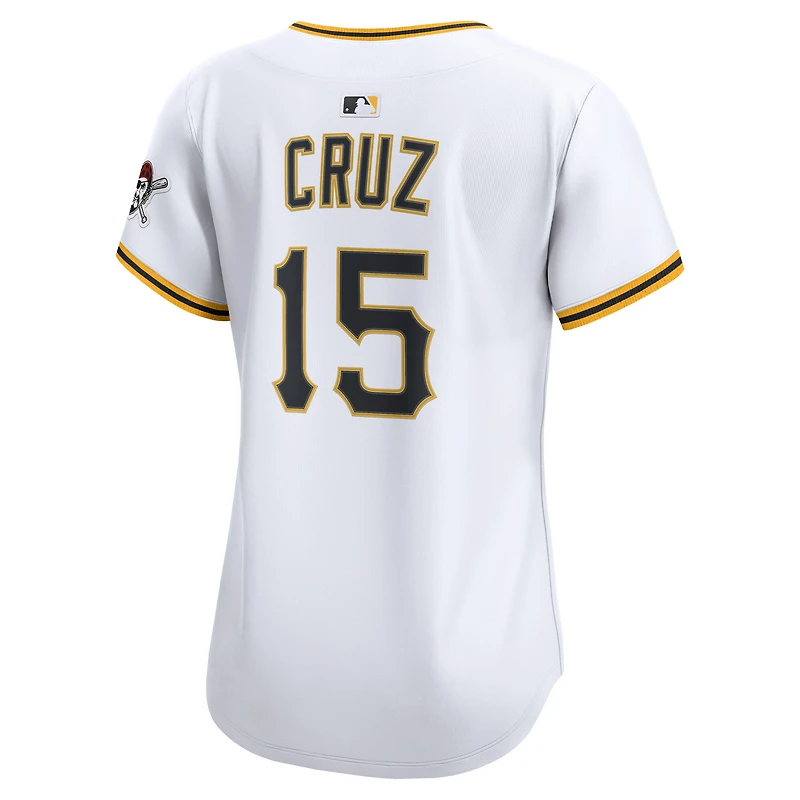 Maillot Nike Oneil Cruz blanc pour femme, édition limitée, domicile des Pirates de Pittsburgh