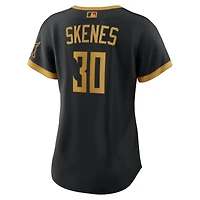 Maillot Nike Paul Skenes noir Pittsburgh Pirates 2026 City Connect Stadium pour femme