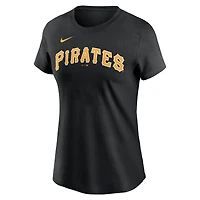 Women's Nike Paul Skenes Black Pittsburgh Pirates Cooperstown Collection Fuse Name & Number T-Shirt