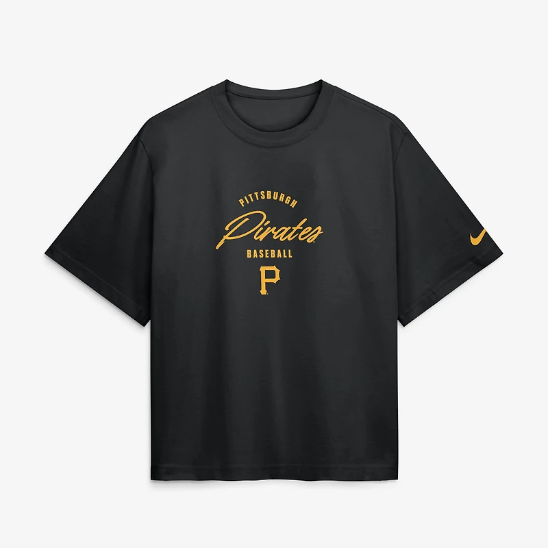 Women's Nike Paul Skenes Black Pittsburgh Pirates Premium Essentials Boxy Name & Number T-Shirt