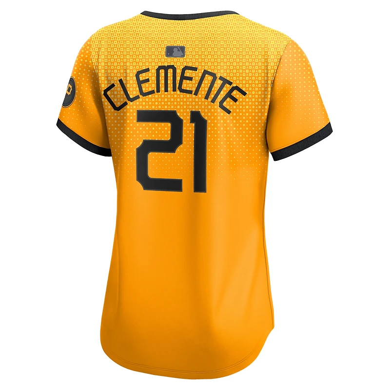 Maillot de joueur Nike Roberto Clemente No Color Pittsburgh Pirates City Connect Limited pour femme