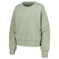 Women's Pro Standard Green Pittsburgh Pirates Neutral Oversized Boxy Cropped Pullover Sweatshirt