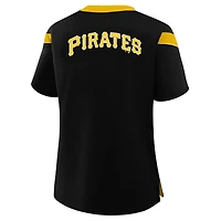 Women's Profile Black Pittsburgh Pirates Plus Lace-Up T-Shirt