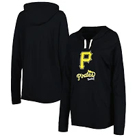 Chandail à capuchon raglan d'avant-match Touch Pittsburgh Pirates pour femme, noir