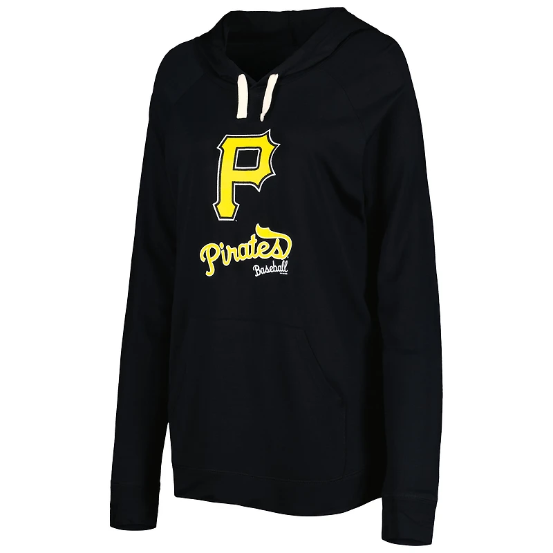 Chandail à capuchon raglan d'avant-match Touch Pittsburgh Pirates pour femme, noir