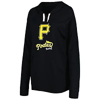 Chandail à capuchon raglan d'avant-match Touch Pittsburgh Pirates pour femme, noir