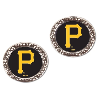 Boucles d'oreilles à tige ronde WinCraft Pittsburgh Pirates pour femme