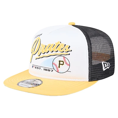 Youth New Era  White Pittsburgh Pirates Retro 9FIFTY Snapback Hat