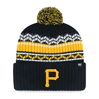 Youth '47  Black Pittsburgh Pirates Polar Vortex Cuffed Knit Hat with Pom