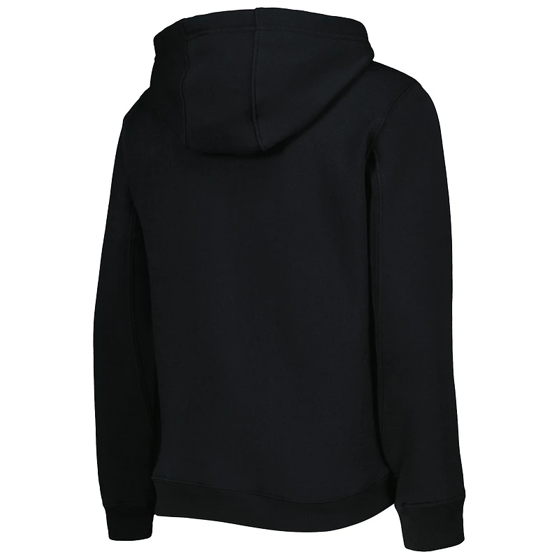 Youth Black Pittsburgh Pirates Wordmark Full-Zip Fleece Hoodie