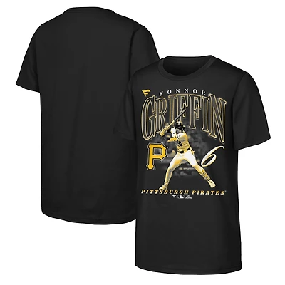 T-shirt noir Youth Fanatics Konnor Griffin Pittsburgh Pirates avec nom et numéro