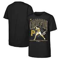 T-shirt noir Youth Fanatics Konnor Griffin Pittsburgh Pirates avec nom et numéro