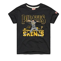 Youth Homage Paul Skenes Charcoal Pittsburgh Pirates Player Graphic Tri-Blend T-Shirt