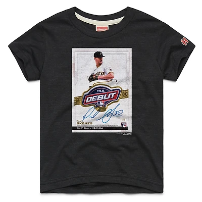 T-shirt tri-mélange Paul Skenes gris anthracite Pittsburgh Pirates Topps, hommage aux jeunes