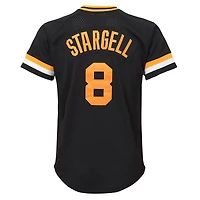 Maillot d'entraînement au bâton en maille noir de la collection Cooperstown des Pirates Pittsburgh Mitchell & Ness Willie Stargell pour jeunes