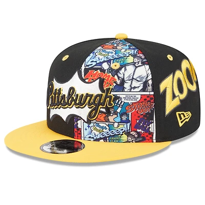 Youth New Era Black/Gold Pittsburgh Pirates 2025 MLB Diamond Hero Edition 9FIFTY Snapback Hat