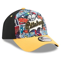 Youth New Era Black/Gold Pittsburgh Pirates 2025 MLB Diamond Hero Edition A-Frame 9FORTY Adjustable Hat
