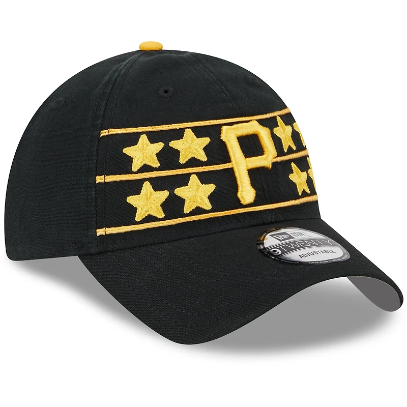 Casquette ajustable 9TWENTY pour entraînement au bâton des Pirates de Pittsburgh 2025 New Era pour jeunes