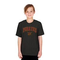 T-shirt à rayures New Era noir Pittsburgh Pirates 2026 City Connect pour jeunes