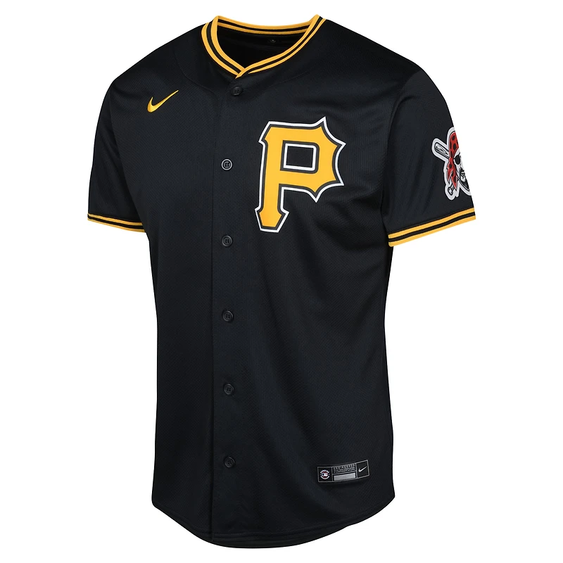 Maillot Nike noir alternatif des Pirates de Pittsburgh pour jeunes
